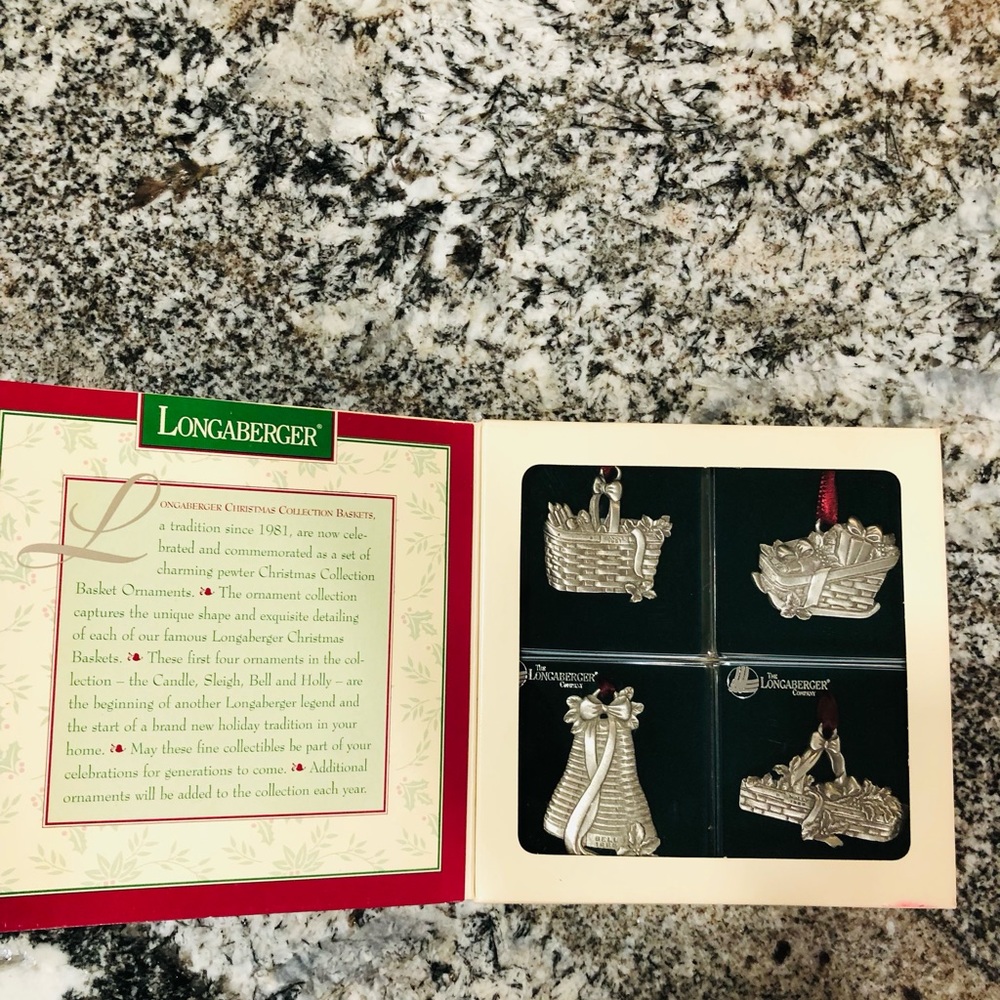 Longaberger Basket Ornaments.  1994.